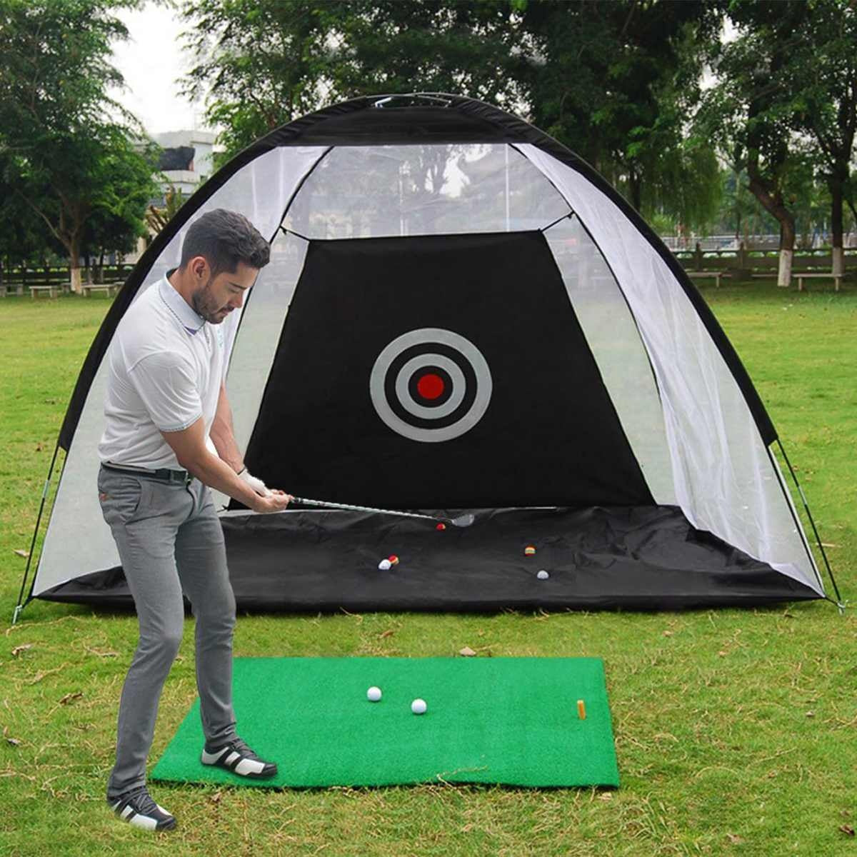 Golf Practice Net Tent Golf Hitting Cage Garden Grassland Practice Tent Golf Training Equipment Mesh Outdoor Frontline Deals