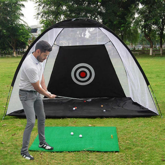 Golf Practice Net Tent Golf Hitting Cage Garden Grassland Practice Tent Golf Training Equipment Mesh Outdoor Frontline Deals
