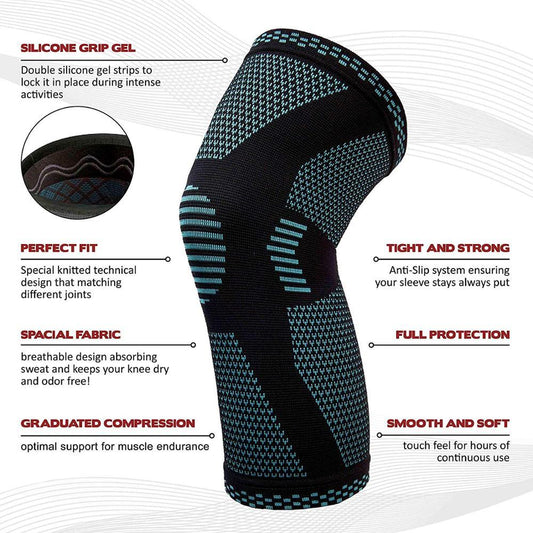 Sports Knee Pads Knitted Sports Knee Pads Front Line Enterprises
