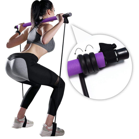 Fitness Yoga Pilates Bar Portable Gym Accessories Sport Elastic Bodybuilding Resistance Bands For Home Trainer Workout Equipment Front Line Enterprises