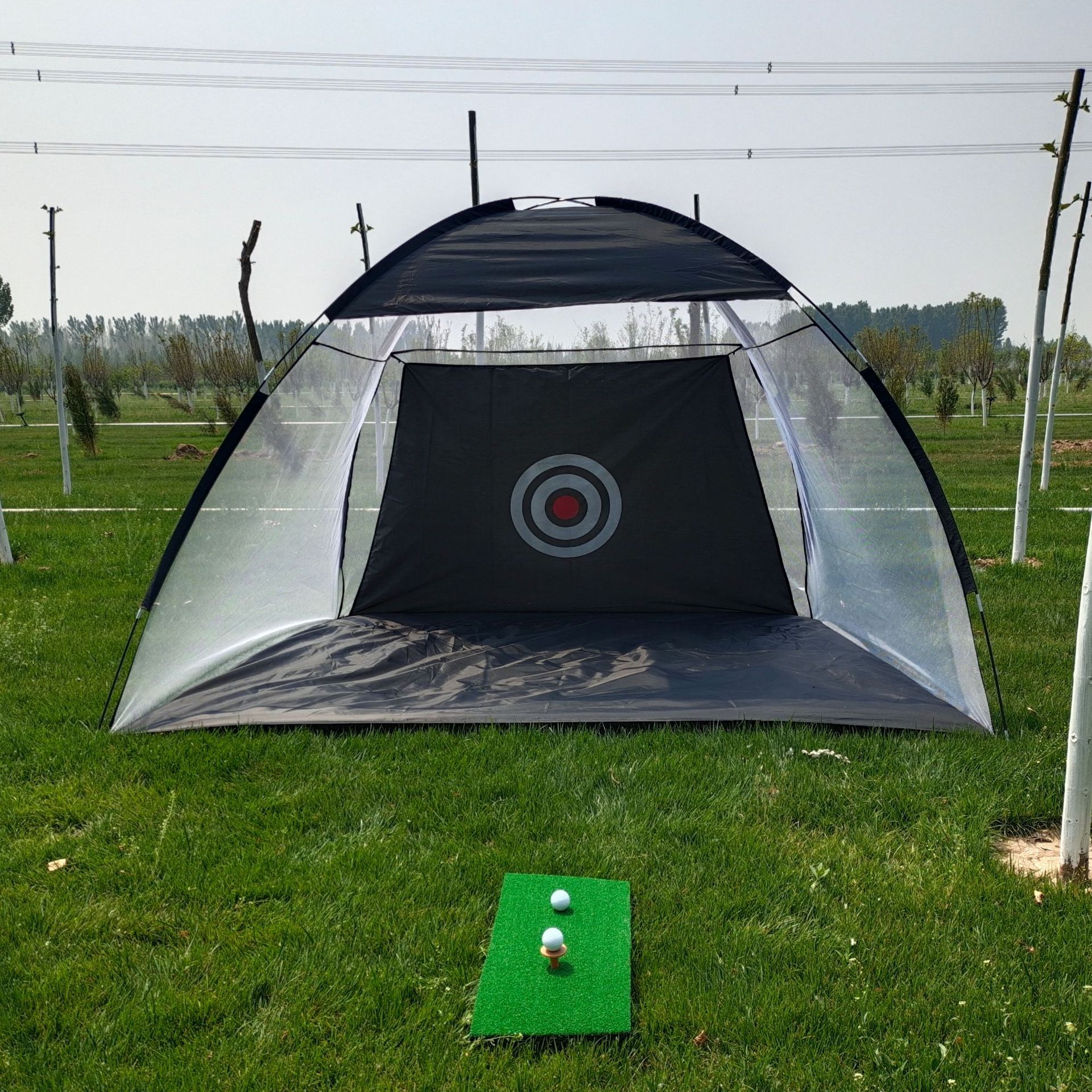 Golf Practice Net Tent Golf Hitting Cage Garden Grassland Practice Tent Golf Training Equipment Mesh Outdoor Frontline Deals